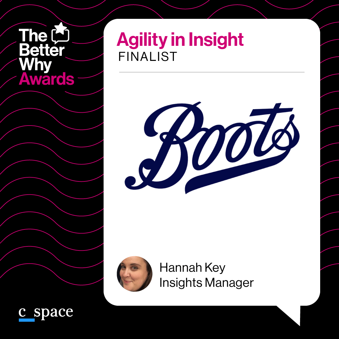 Boots is named Better Why Agility Award finalist