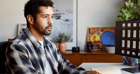 Man working from home