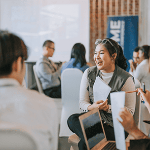 Group of professionals at an engaging workshop
