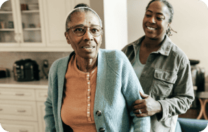Two ladies smiling