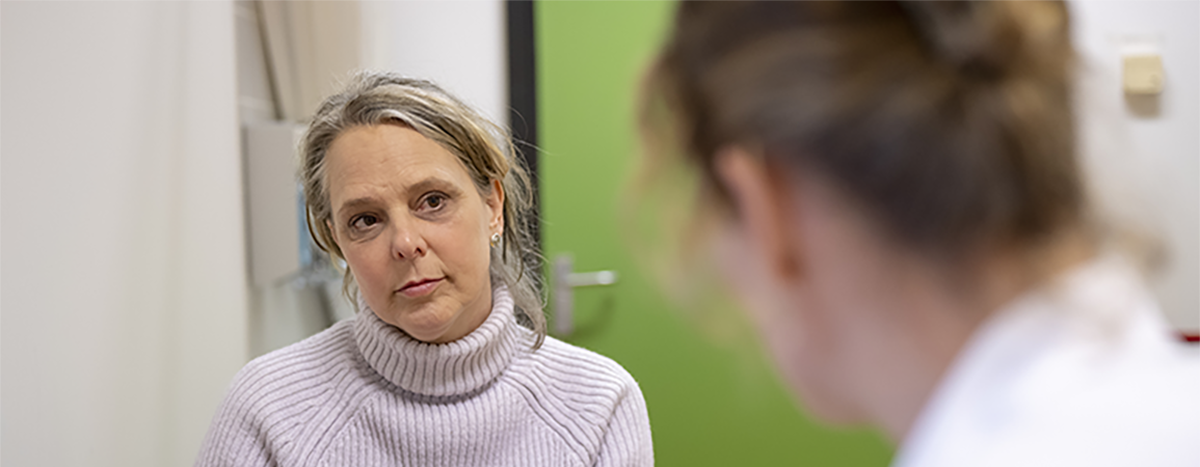 Female patient visiting the doctor