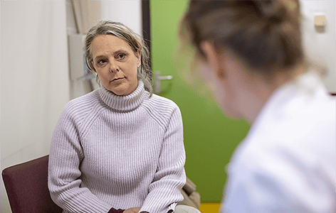 Female patient visiting the doctor