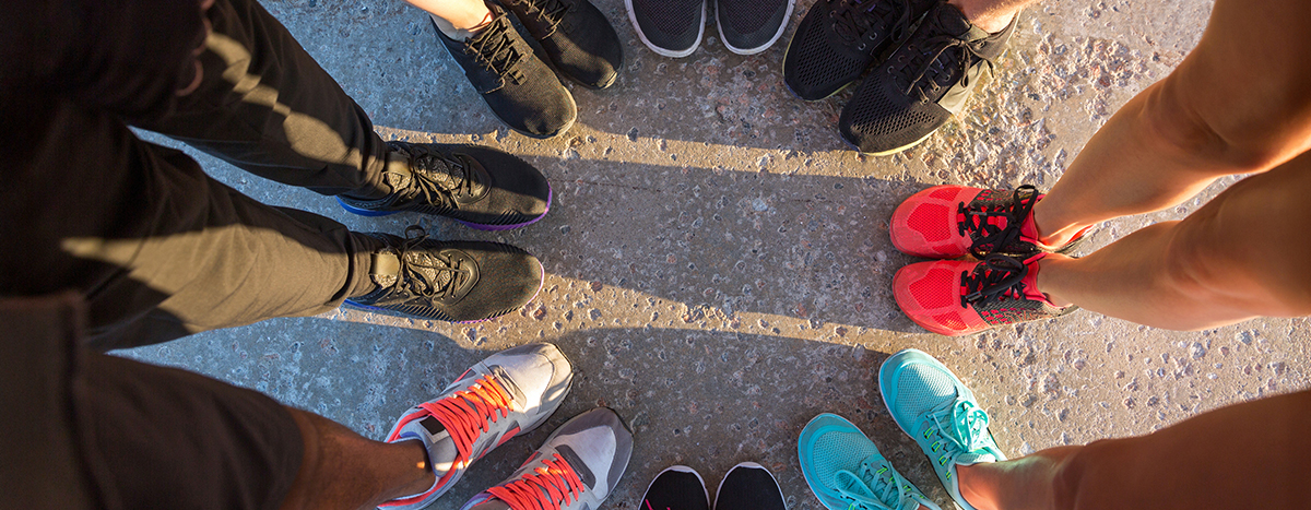 Sneakers in a circle