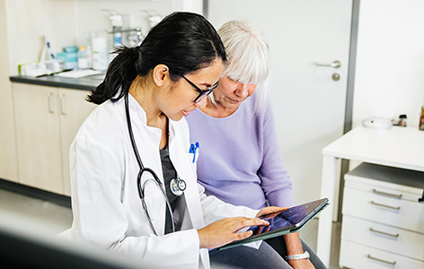 A patient and a doctor