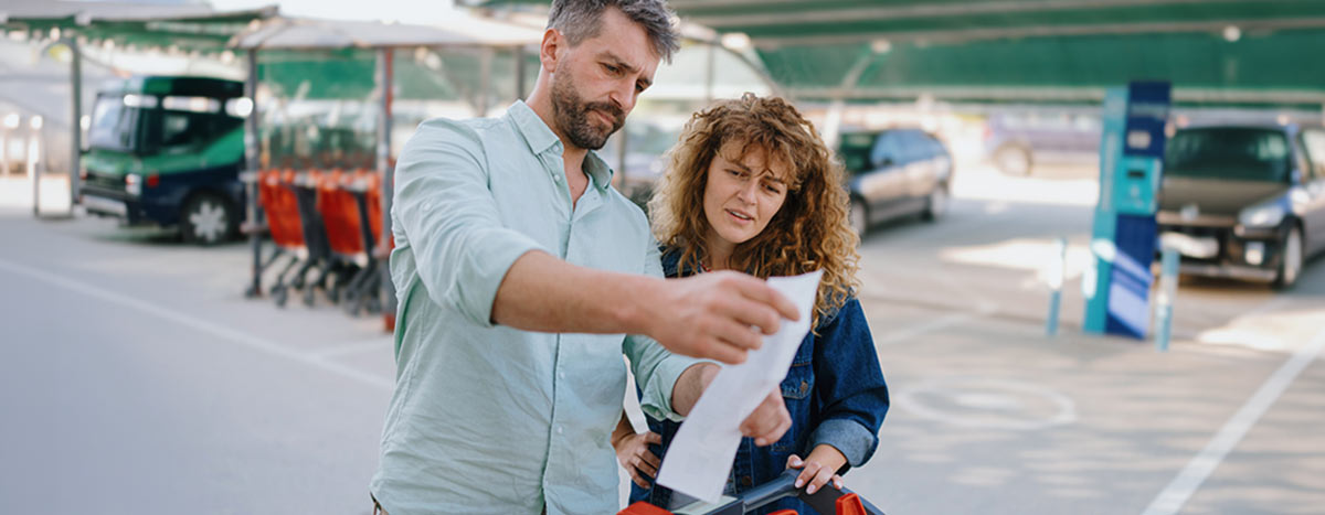 A couple shocked by grocery costs