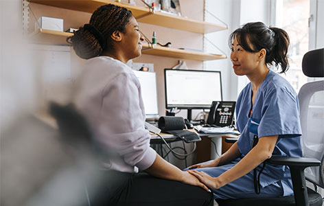 A doctor and a patient