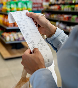A picture of an invoice