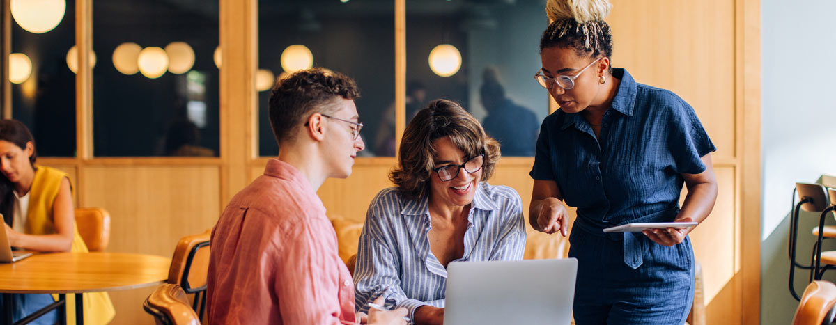 People discussing in a group setup